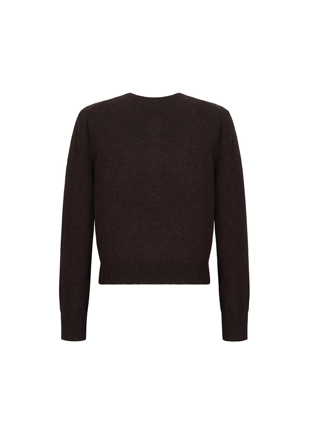 cashmere crewneck cardigan, brown