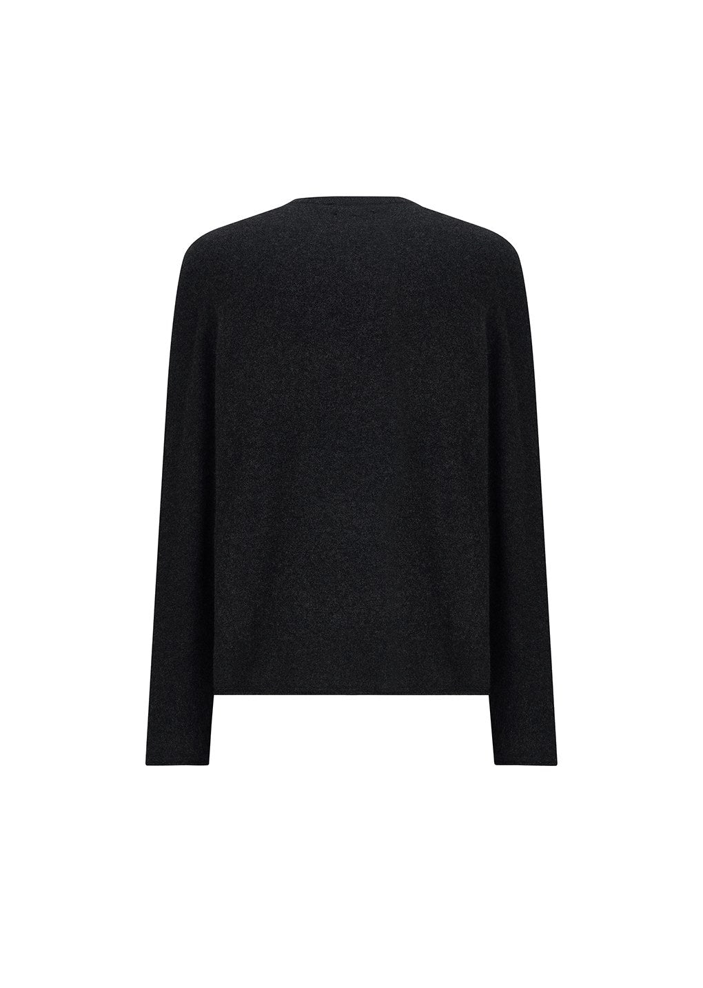 cashmere easy crewneck knit, charcoal hover