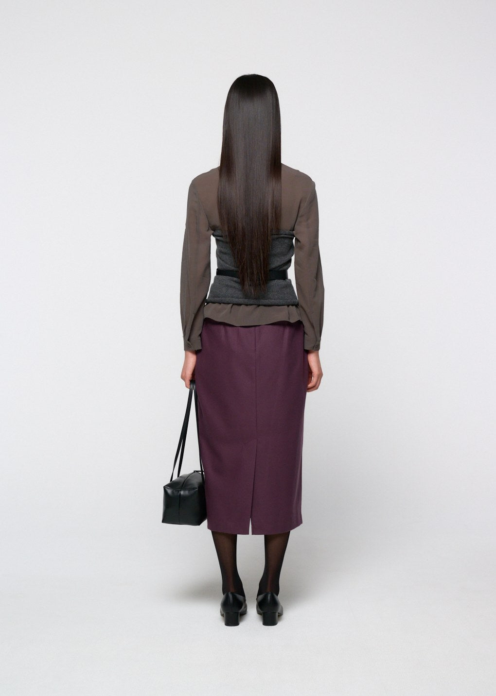cashmere bandeau snood, melange grey