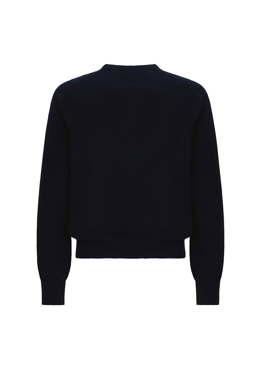 men's cashmere crewneck cardigan, navy hover