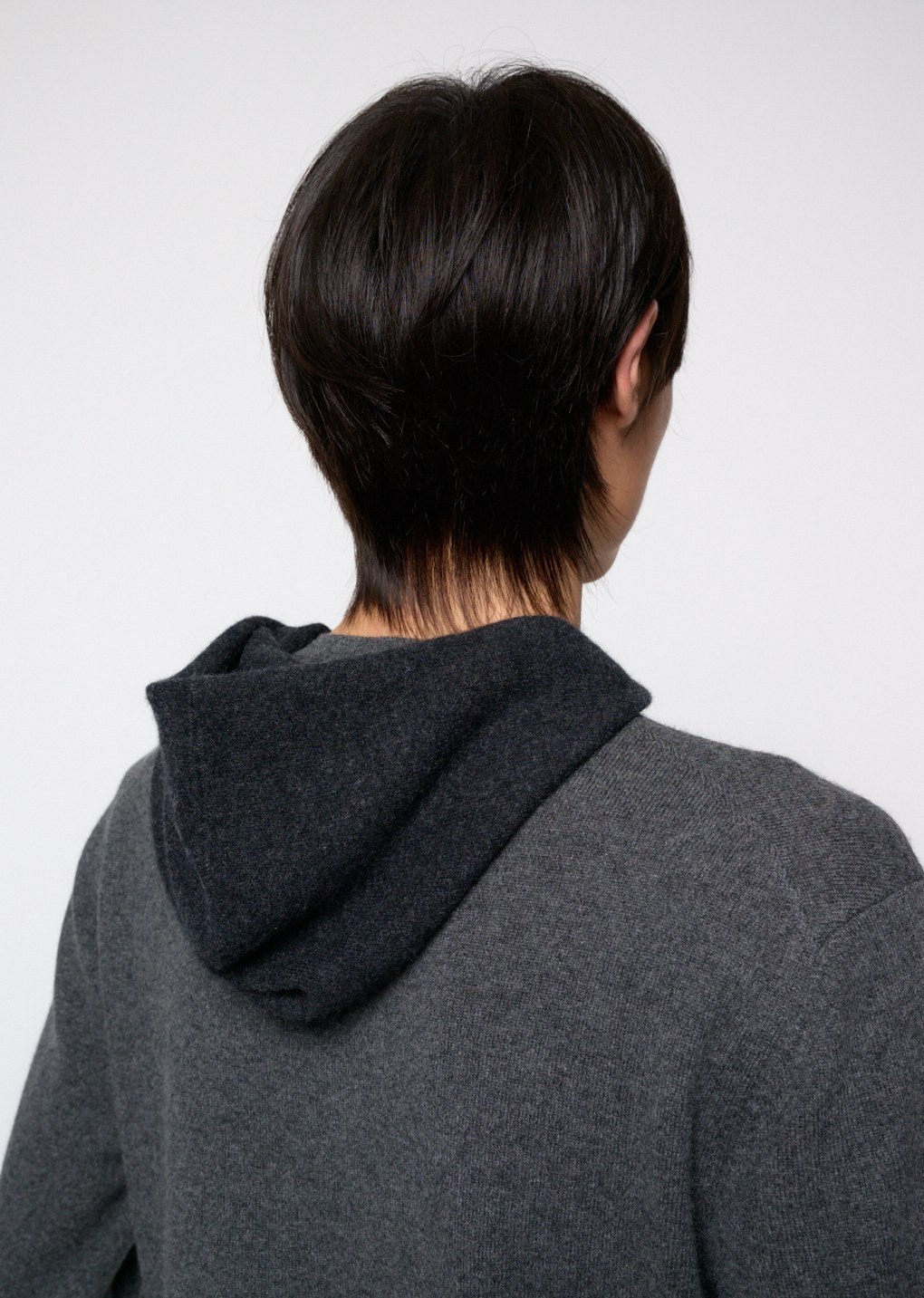 cashmere balaclava scarf, charcoal