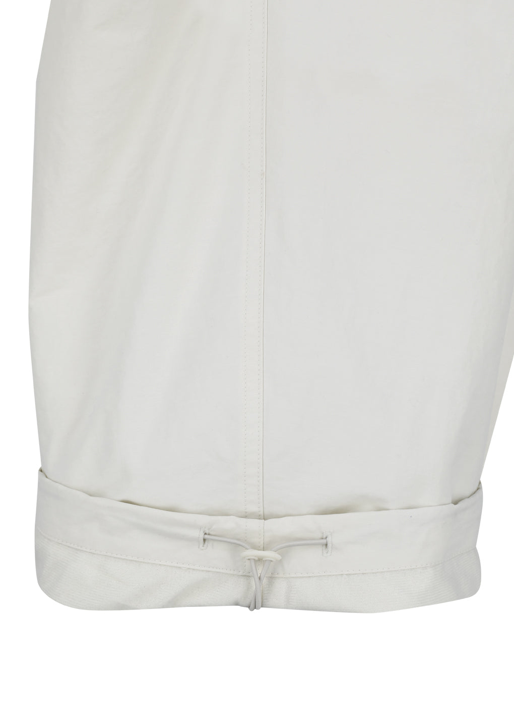 drawstring wide fatigue pants, ecru