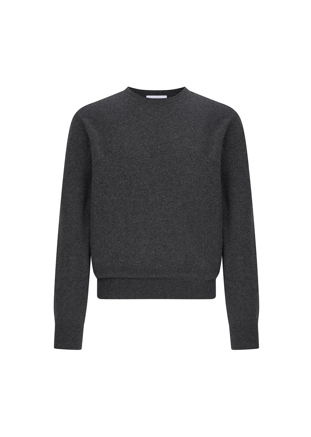 cashmere crewneck knit, melange grey
