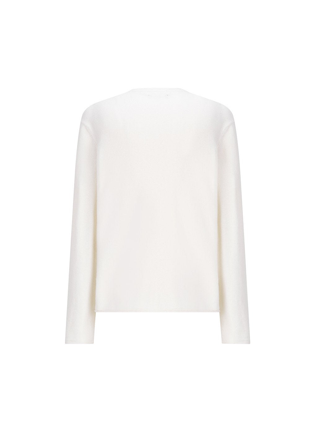 cashmere easy crewneck knit, ivory hover