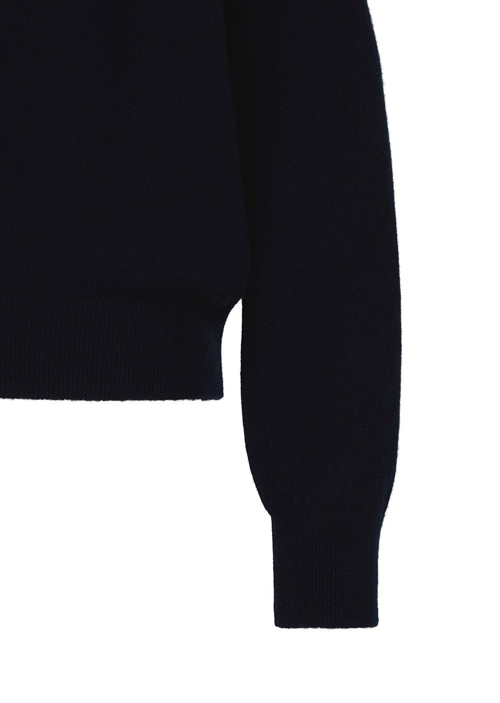 men's cashmere crewneck cardigan, navy