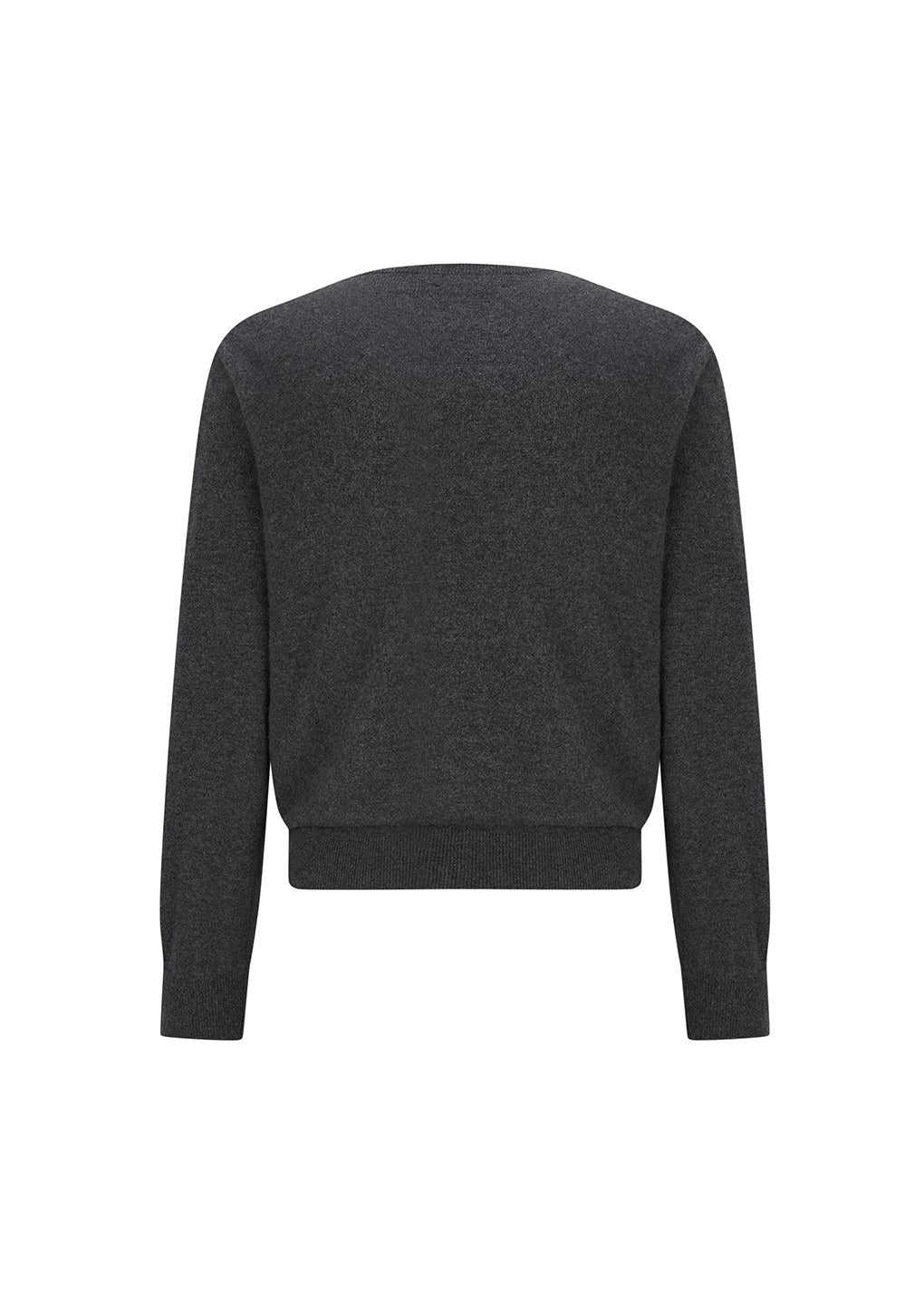 cashmere crewneck knit, melange grey hover