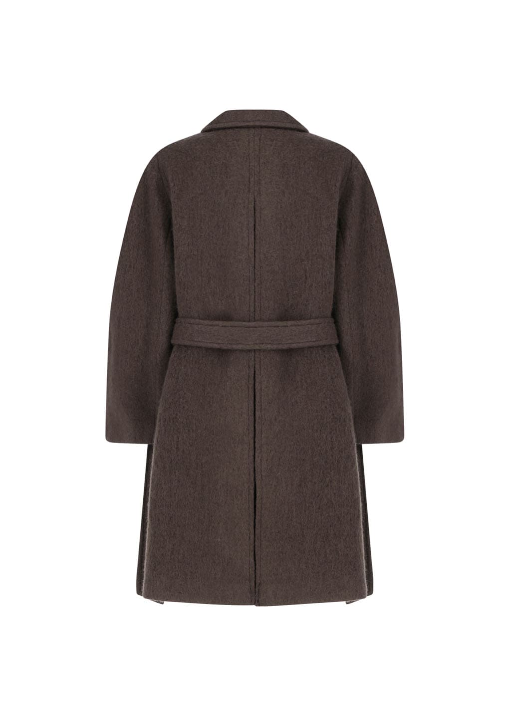 alpaca raglan coat, brown