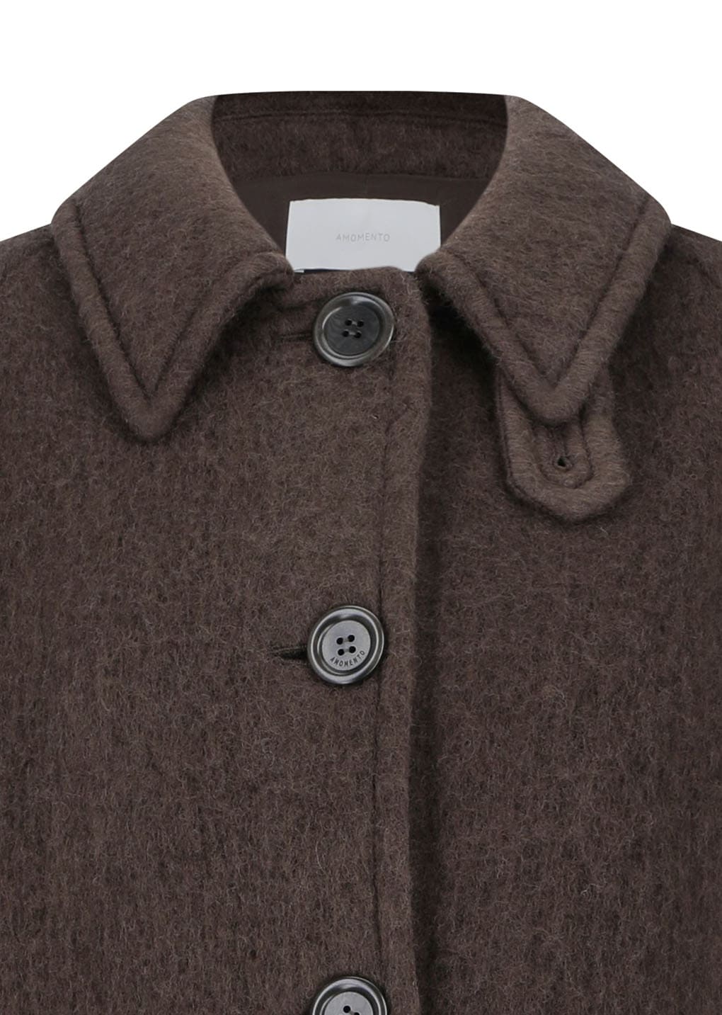 alpaca raglan coat, brown