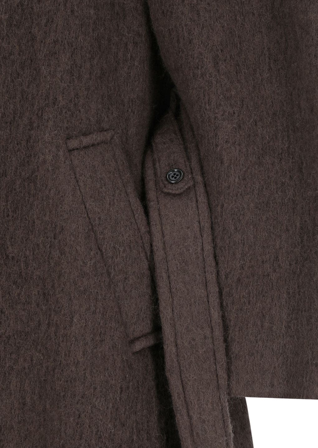alpaca raglan coat, brown