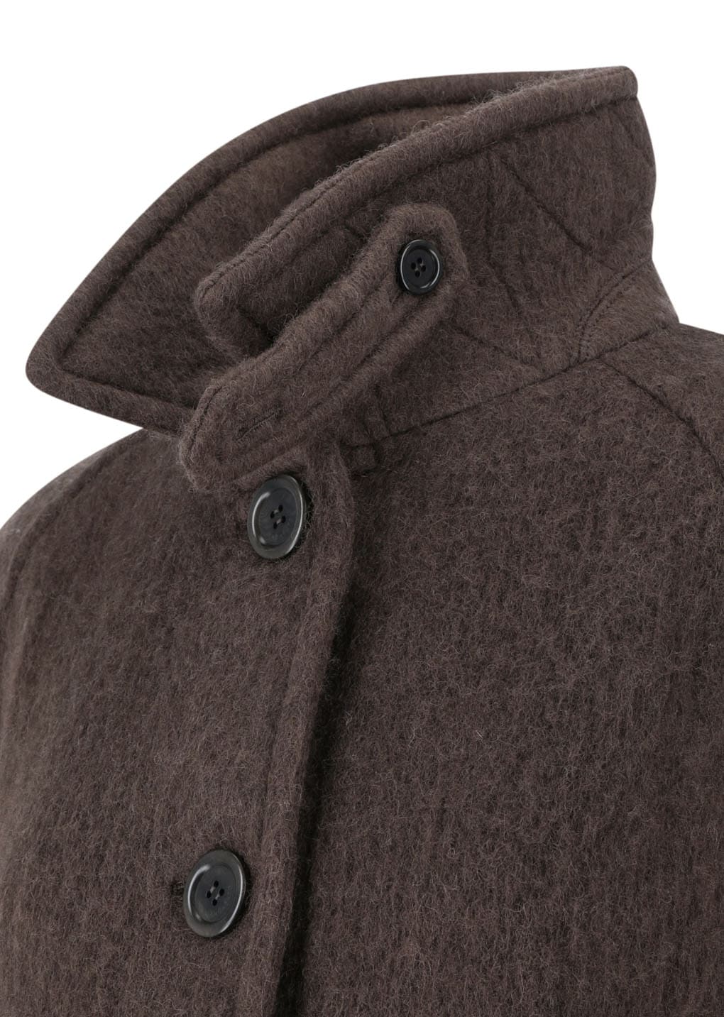 alpaca raglan coat, brown