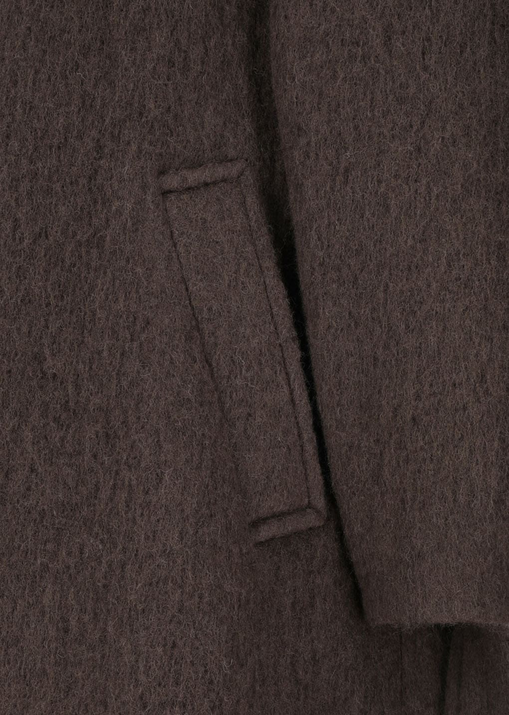 alpaca raglan coat, brown