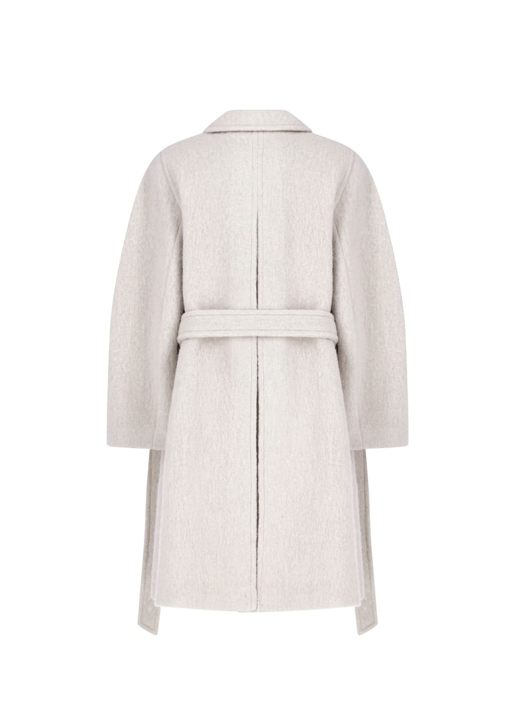 alpaca raglan coat, ivory