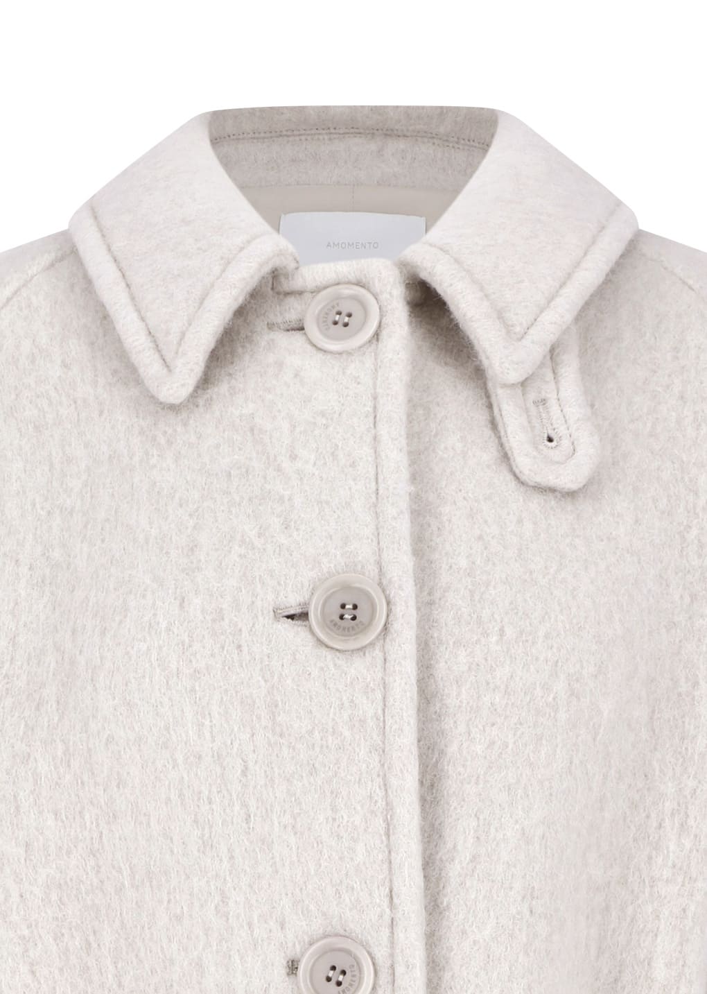 alpaca raglan coat, ivory