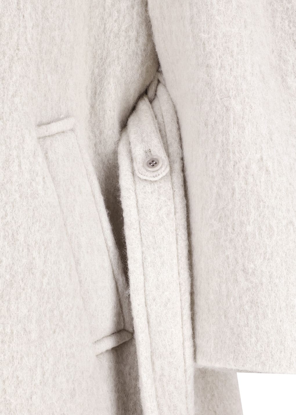 alpaca raglan coat, ivory