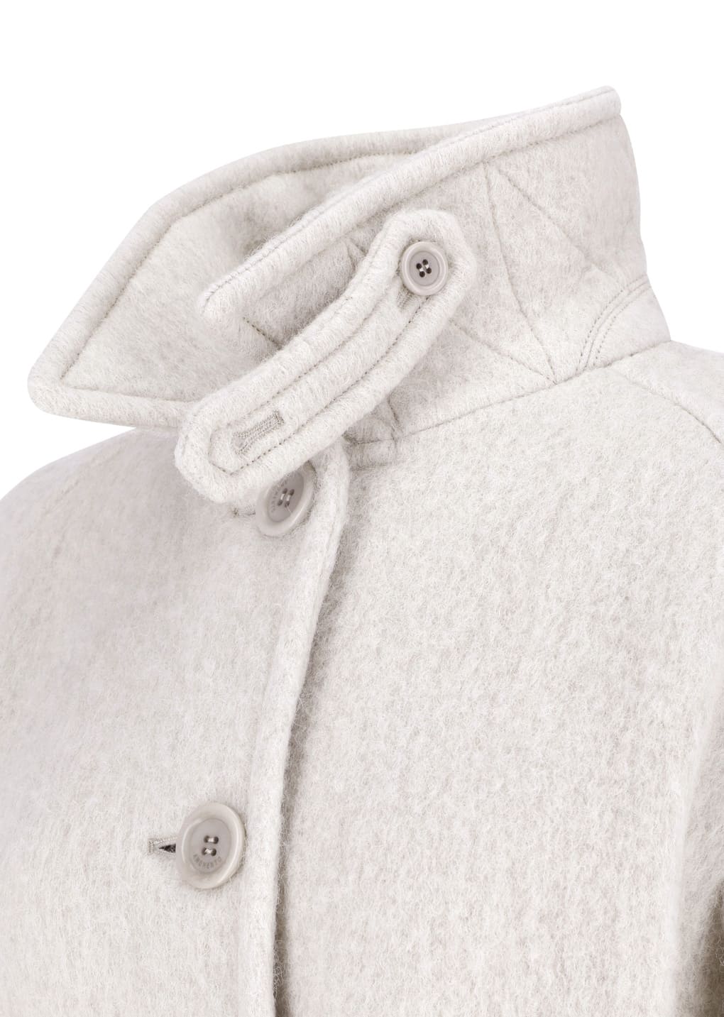 alpaca raglan coat, ivory