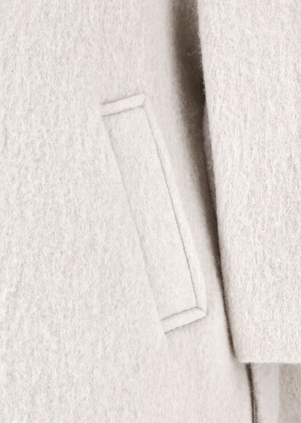 alpaca raglan coat, ivory