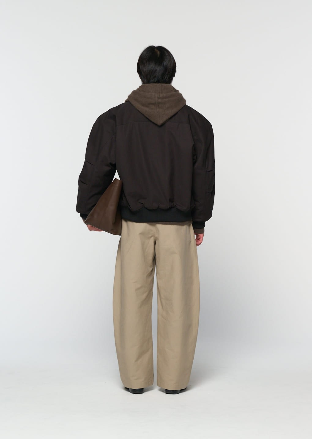 cotton reversible shearling jumper, black