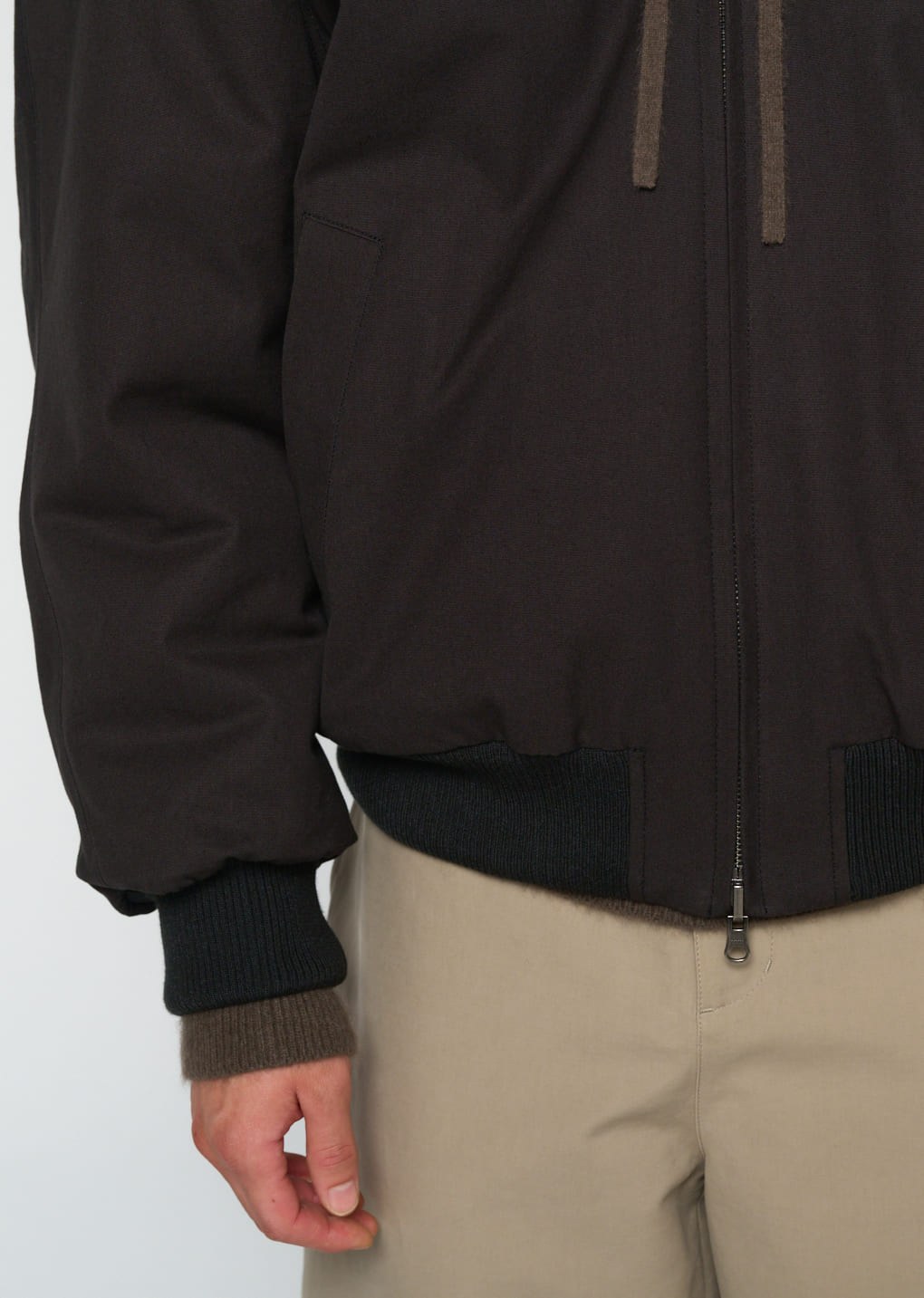 cotton reversible shearling jumper, black