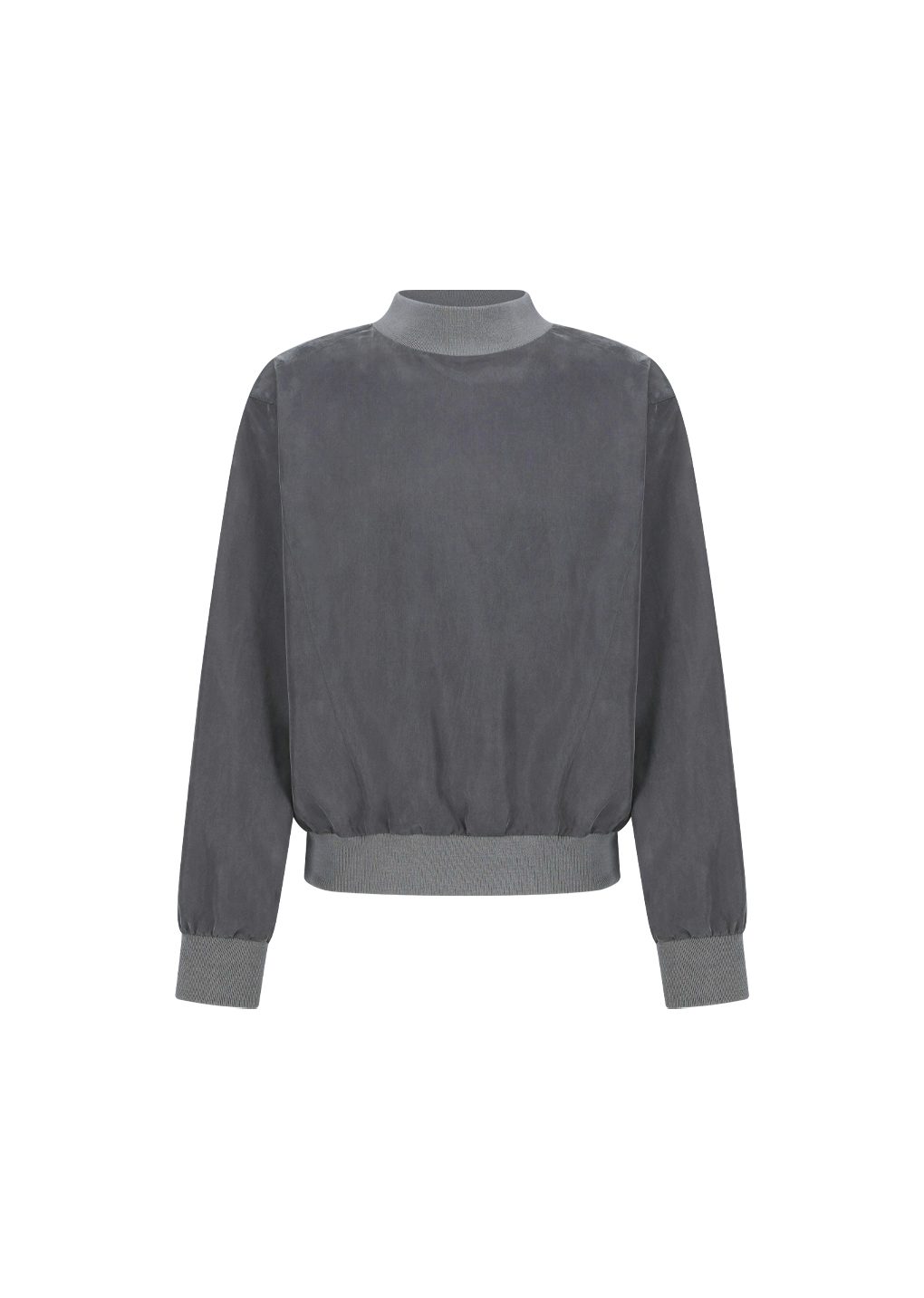 cupro ribbed pullover, grey