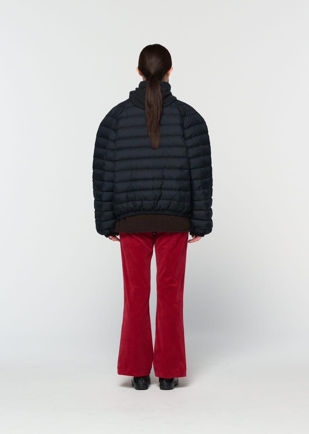 goose down reversible jumper, black