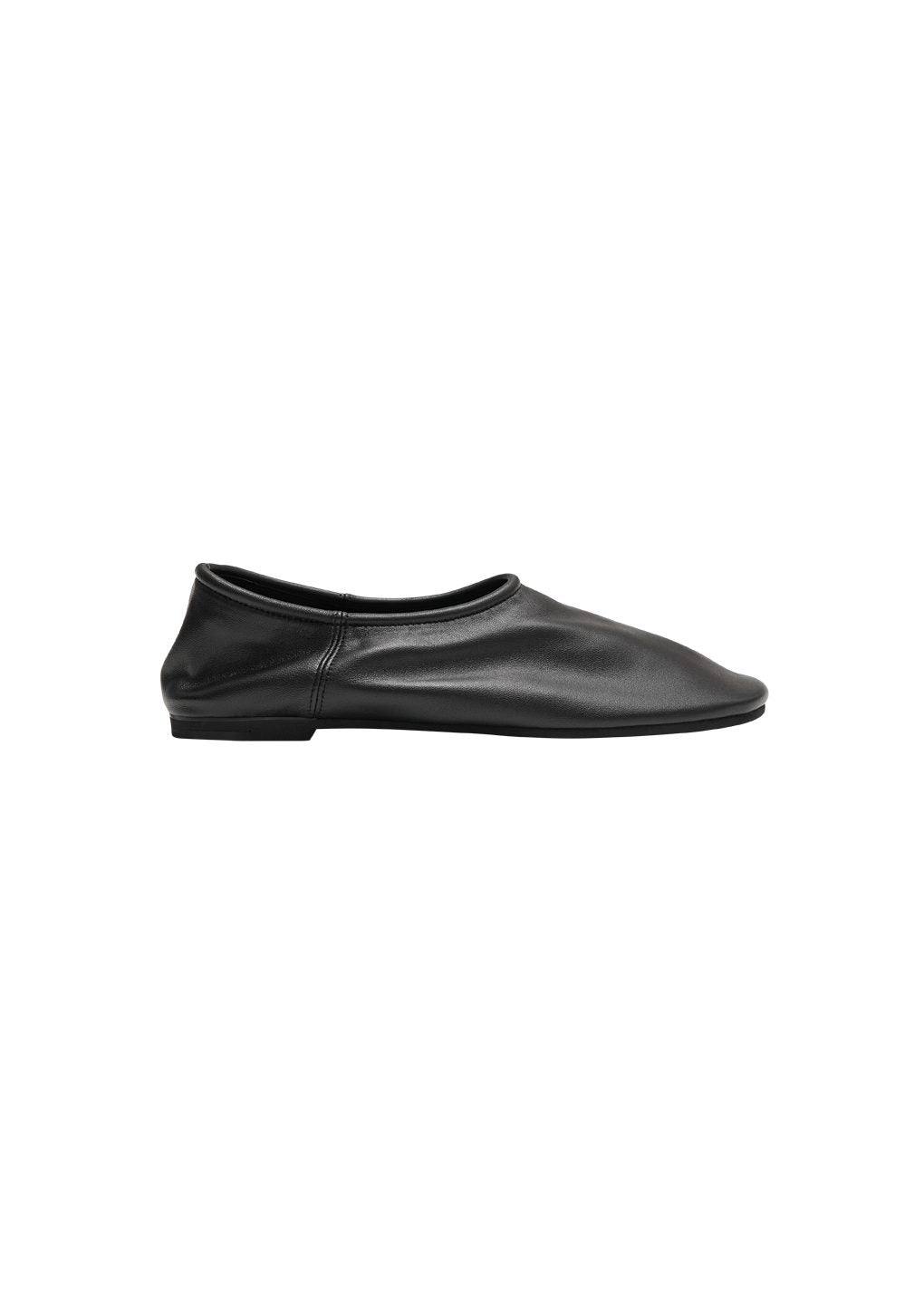 men's lambskin slip on loafer, black