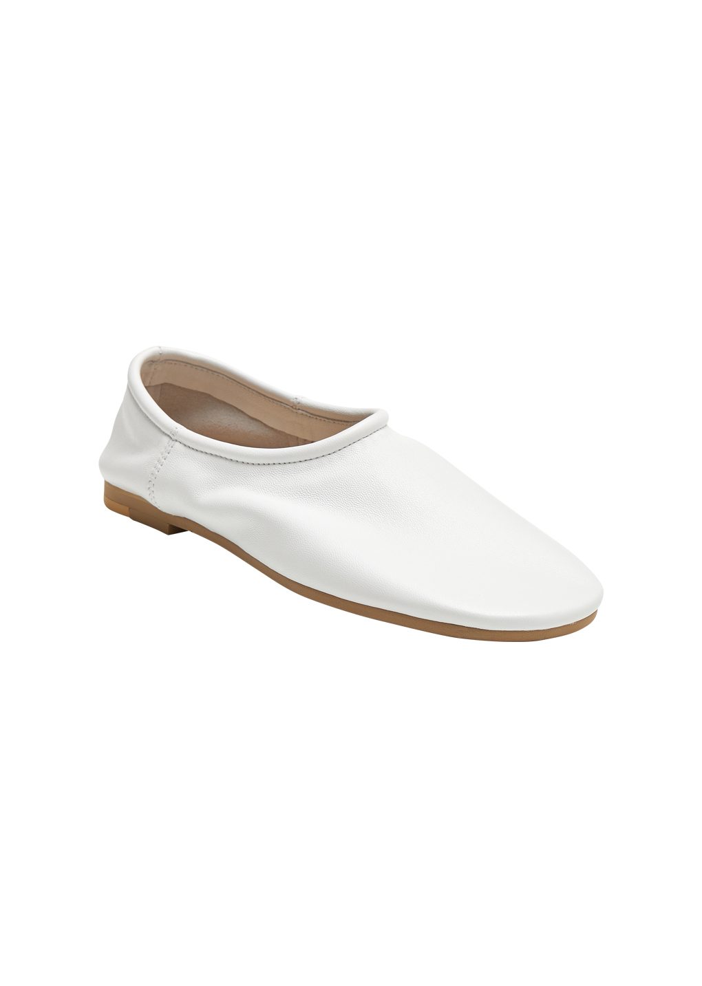 men's lambskin slip on loafer, white