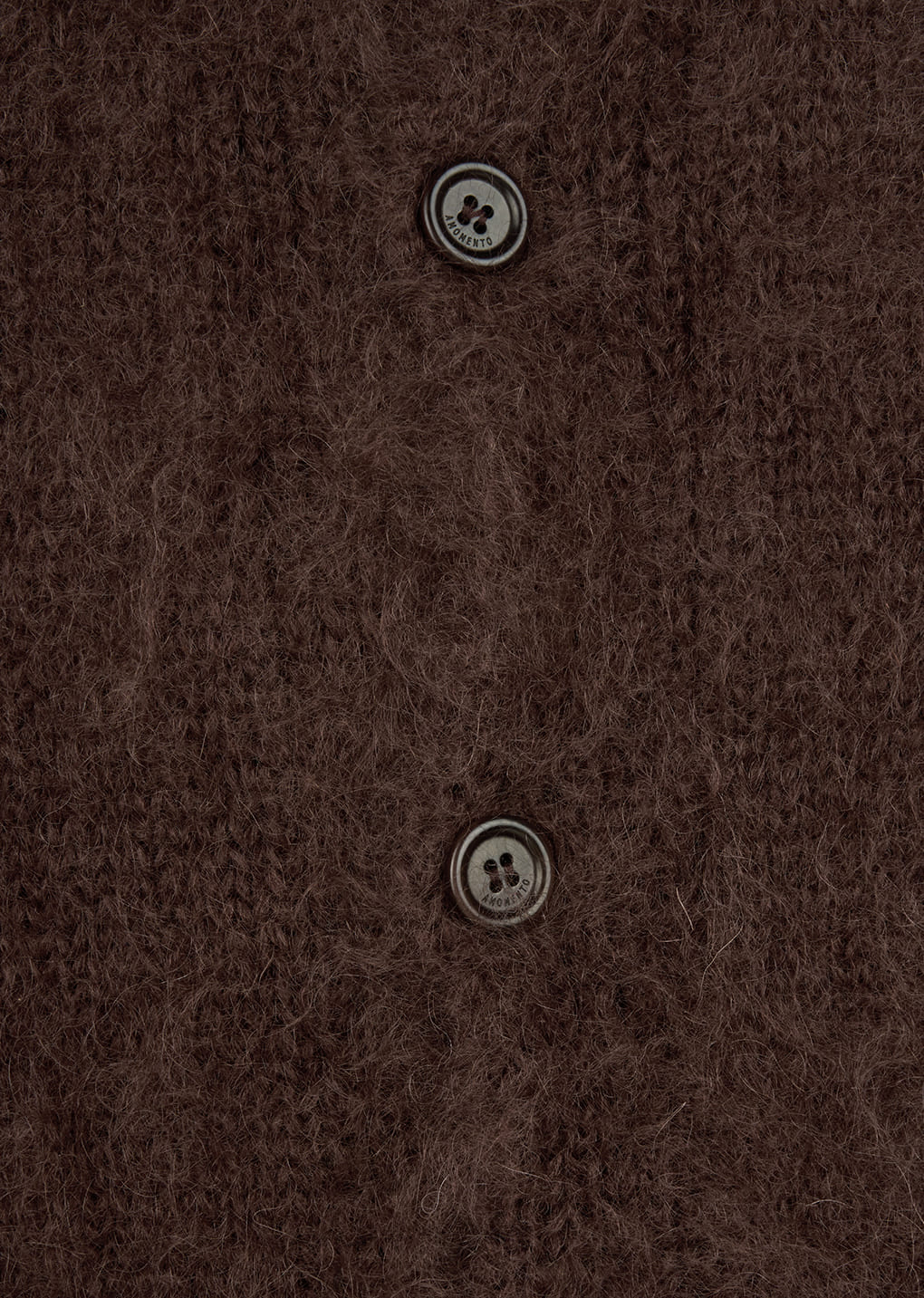 men's mohair bulky cardigan, brown