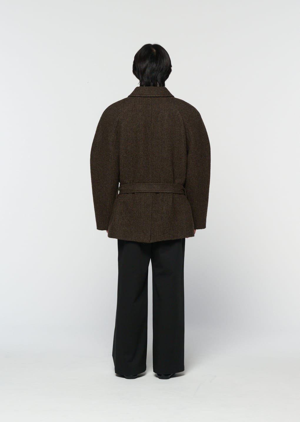 belted mid coat, khaki