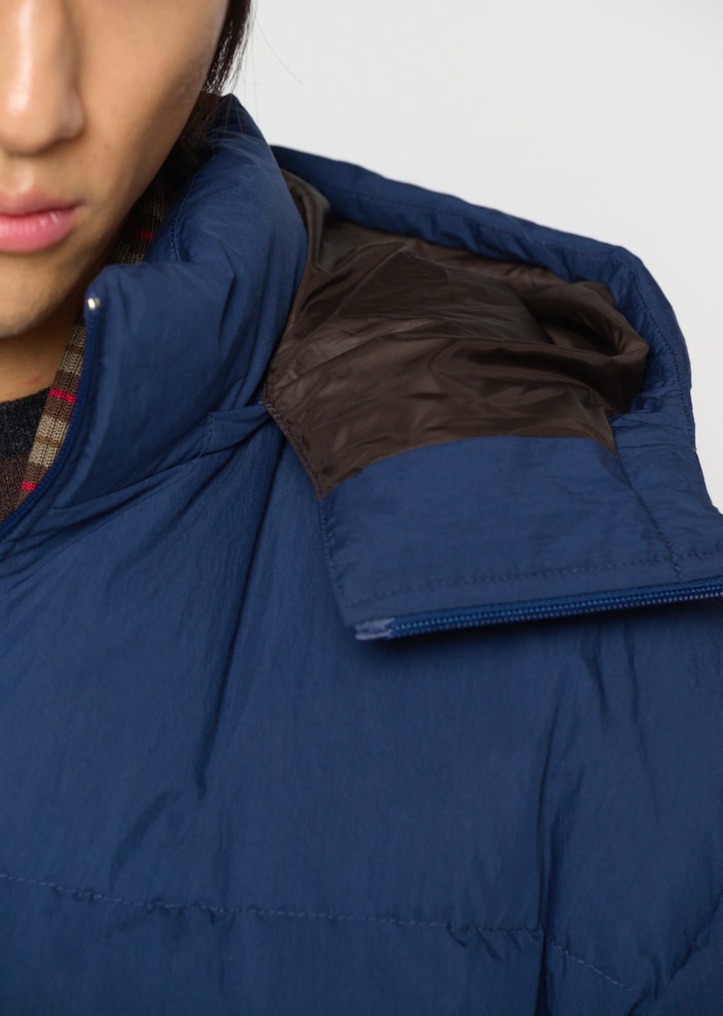 mid down puffer, blue