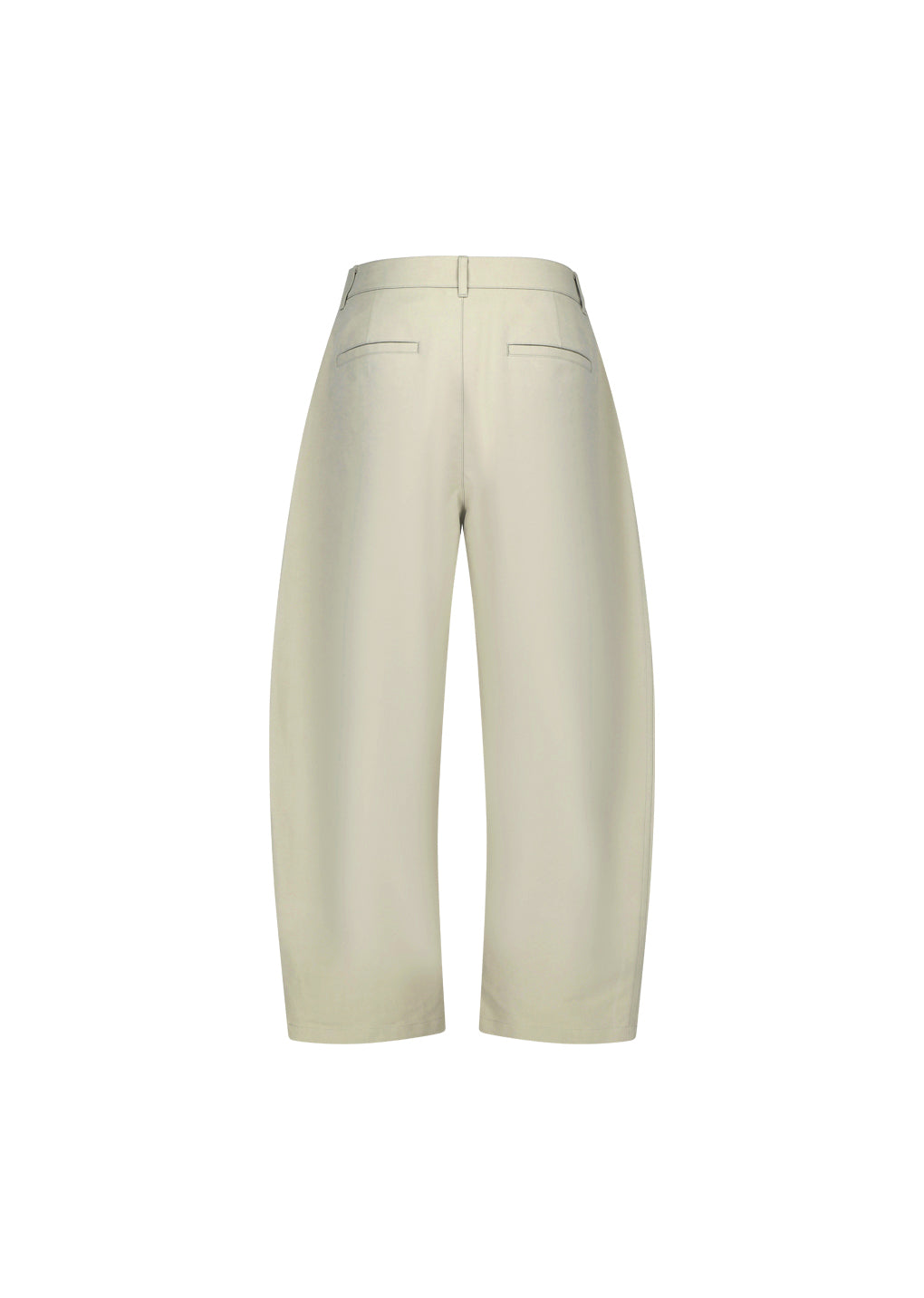 men's curved long pants, beige