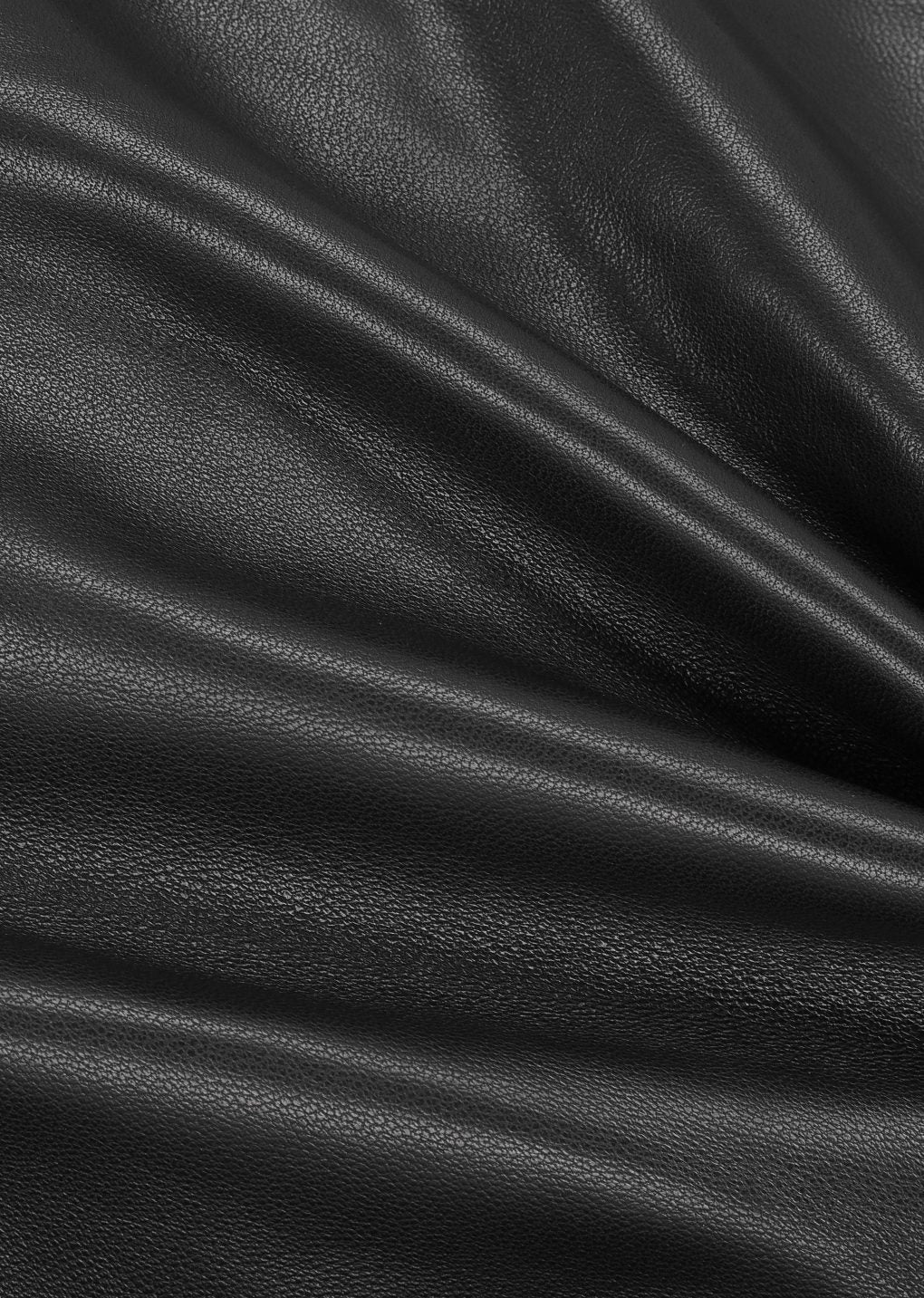 lambskin mid jacket, black