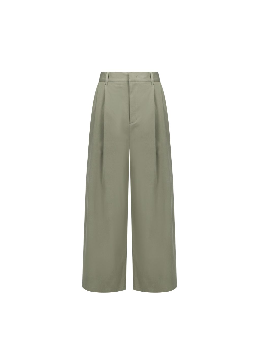 men's two tuck wide banding pants, khaki