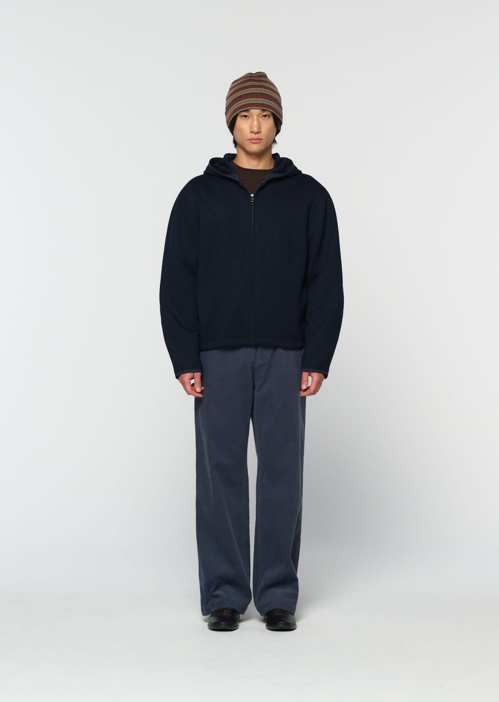 corduroy straight pants, blue hover