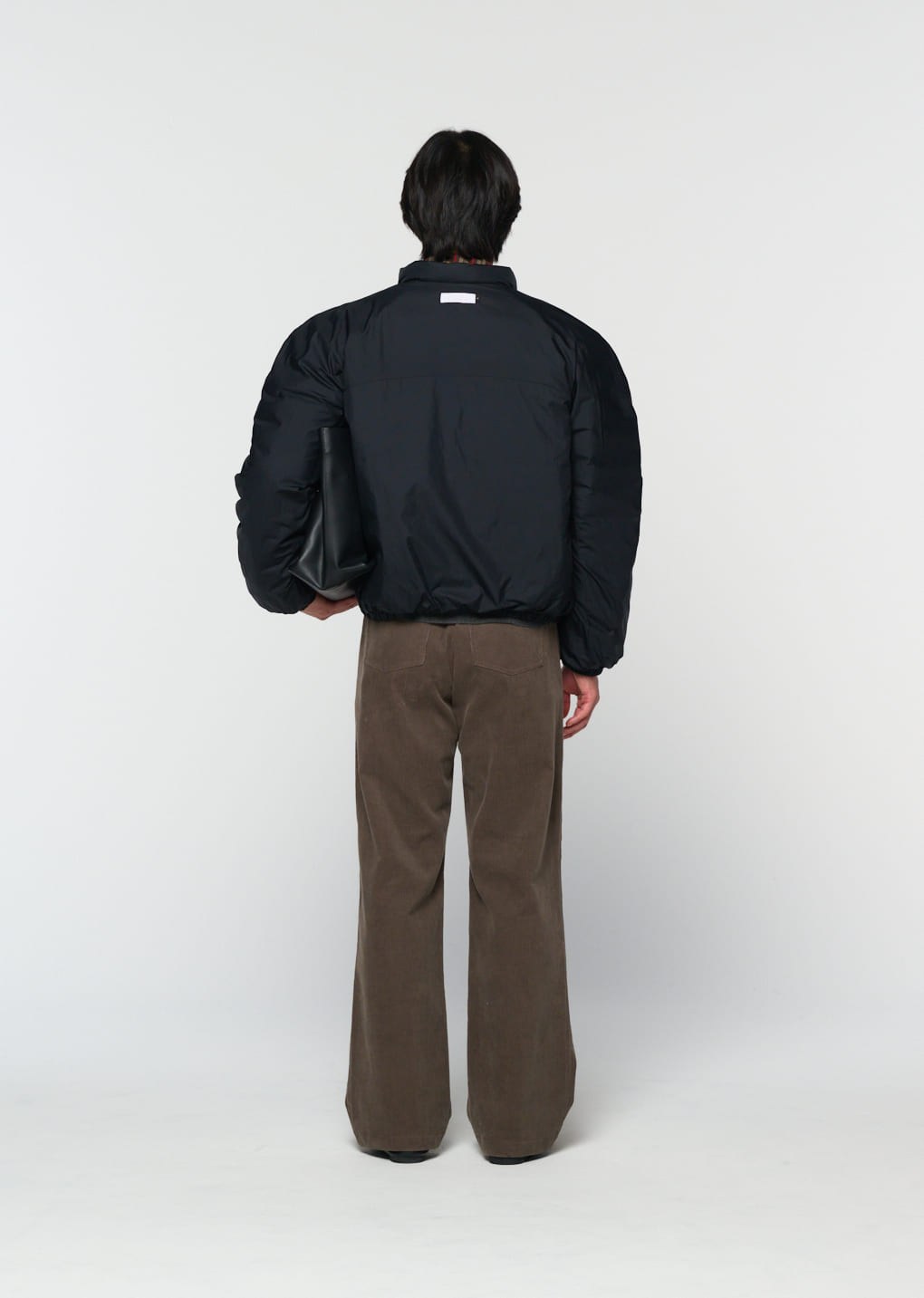 corduroy straight pants, khaki