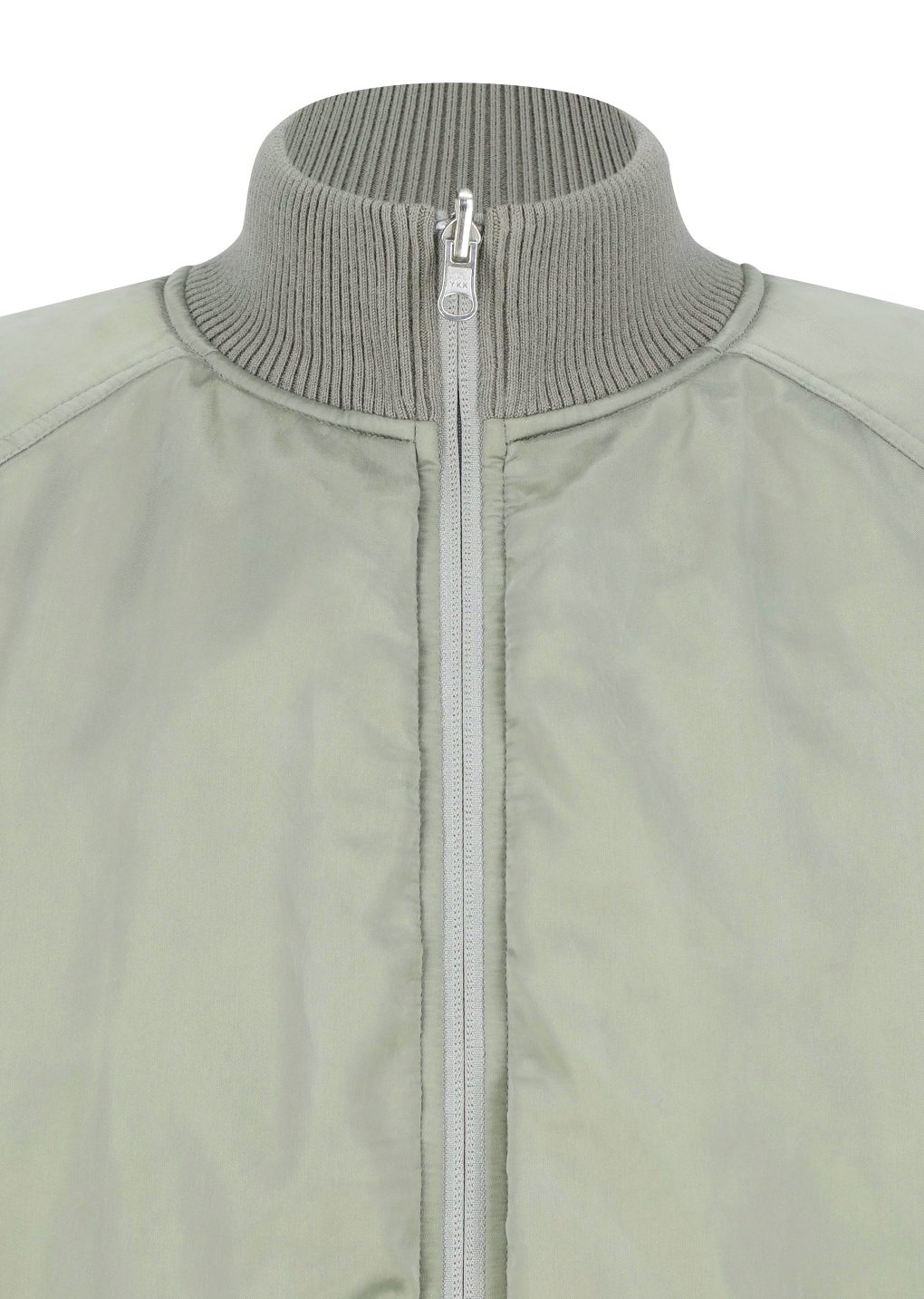 ribbed silky blouson, khaki