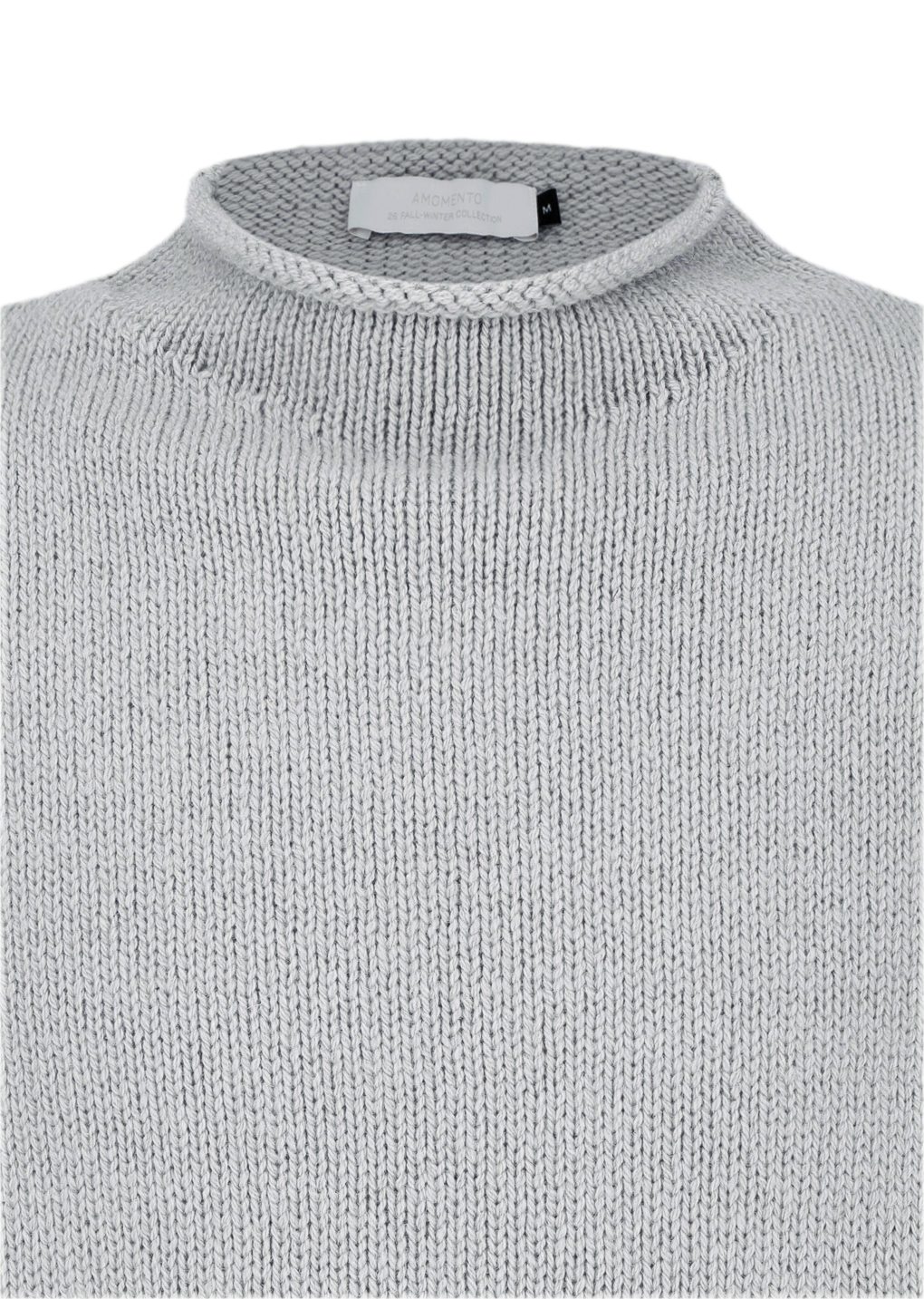 shetland wool rollneck sweater, grey