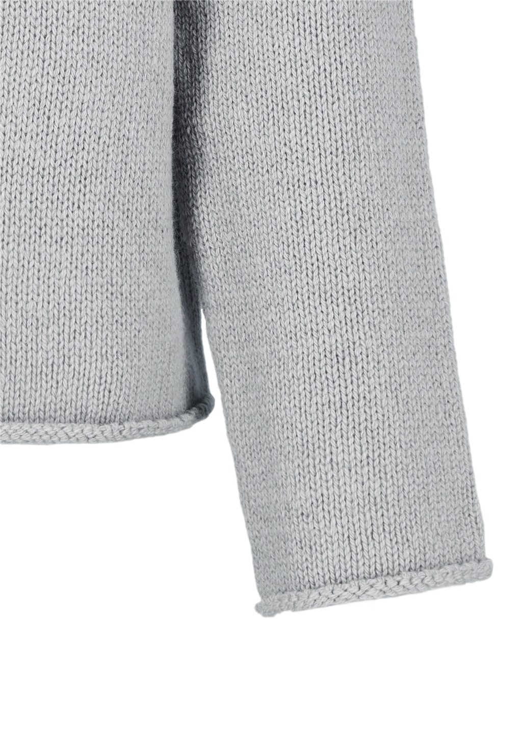 shetland wool rollneck sweater, grey