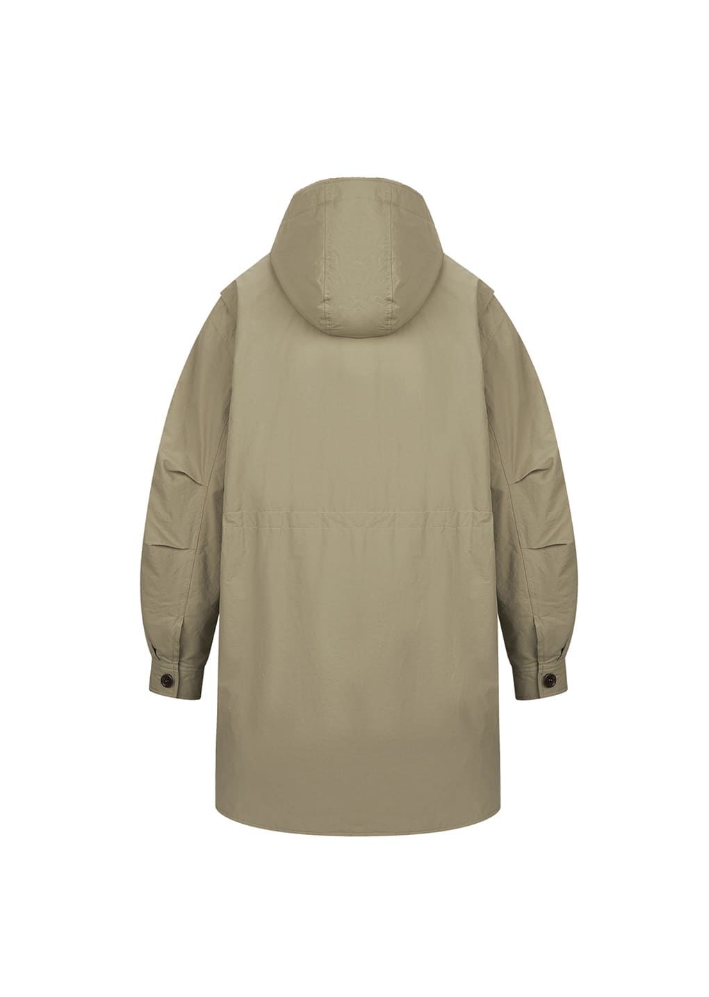 padded shearling parka, khaki