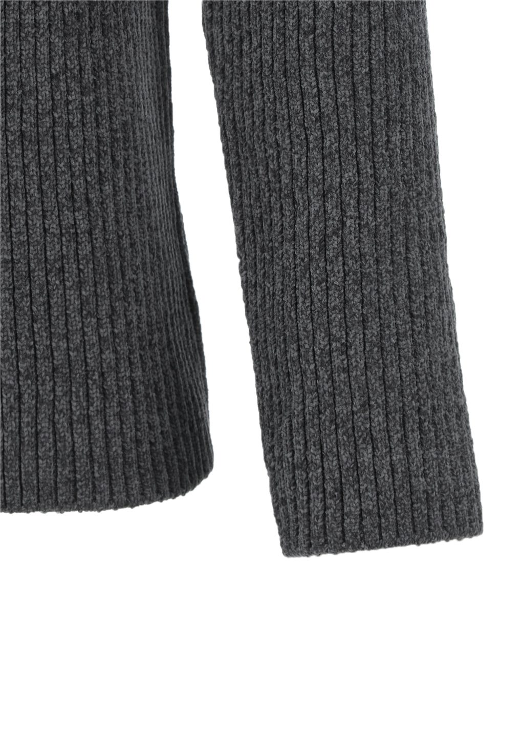 ribbed velvet knit top, charcoal