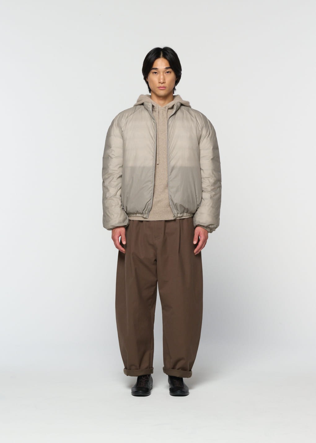 cotton banding pants, brown