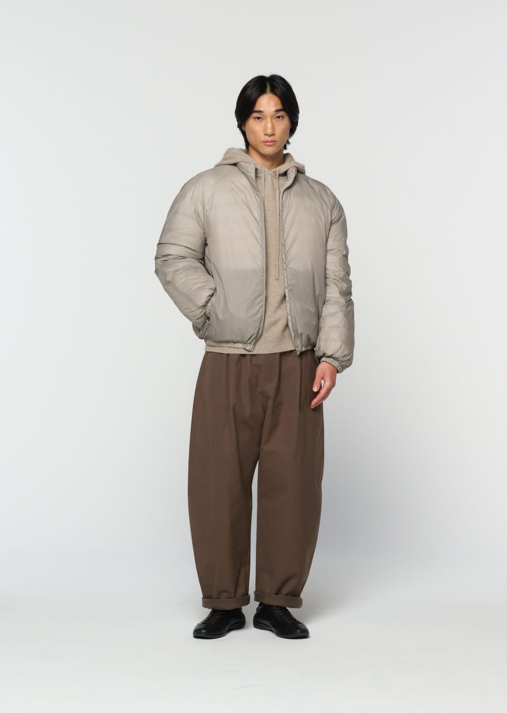 cotton banding pants, brown