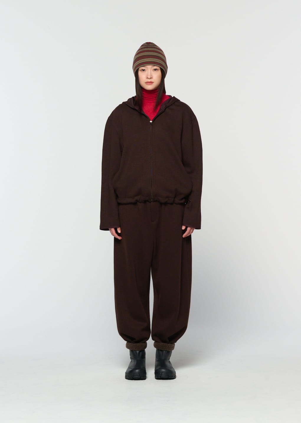 easy wool pants, brown hover