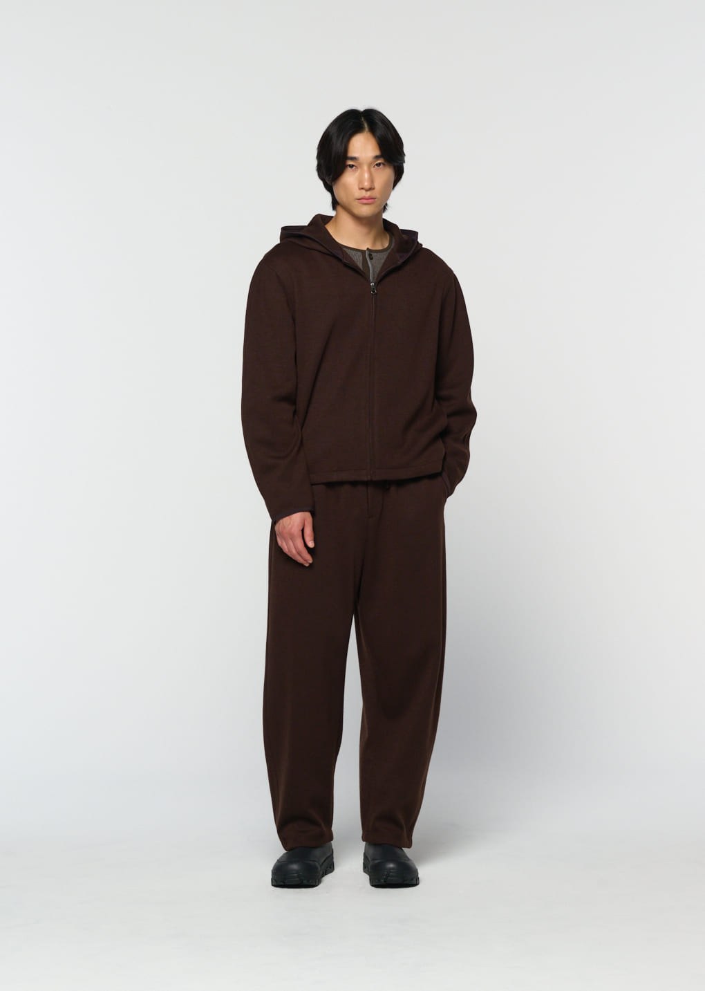 easy wool jumper, brown