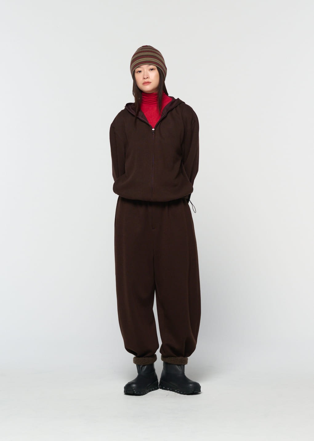easy wool jumper, brown