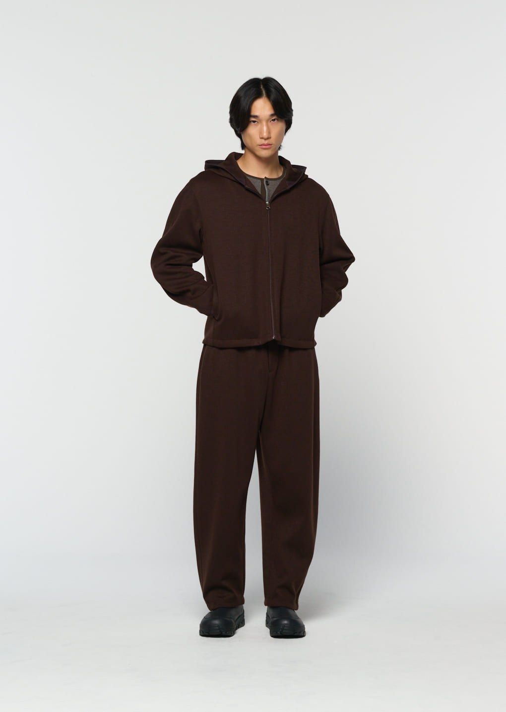 easy wool jumper, brown