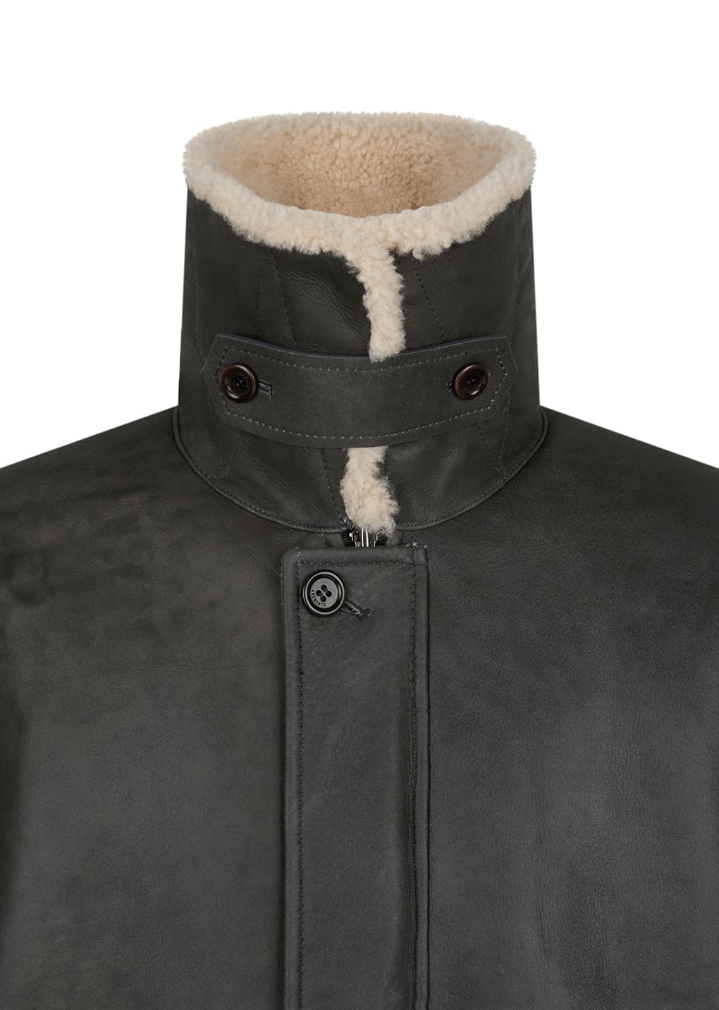 lambskin shearling jumper, khaki