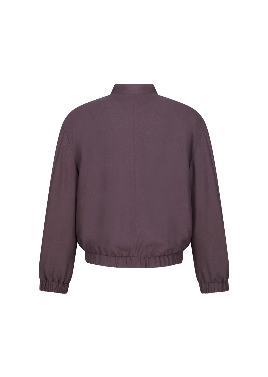wool banding blouson, burgundy