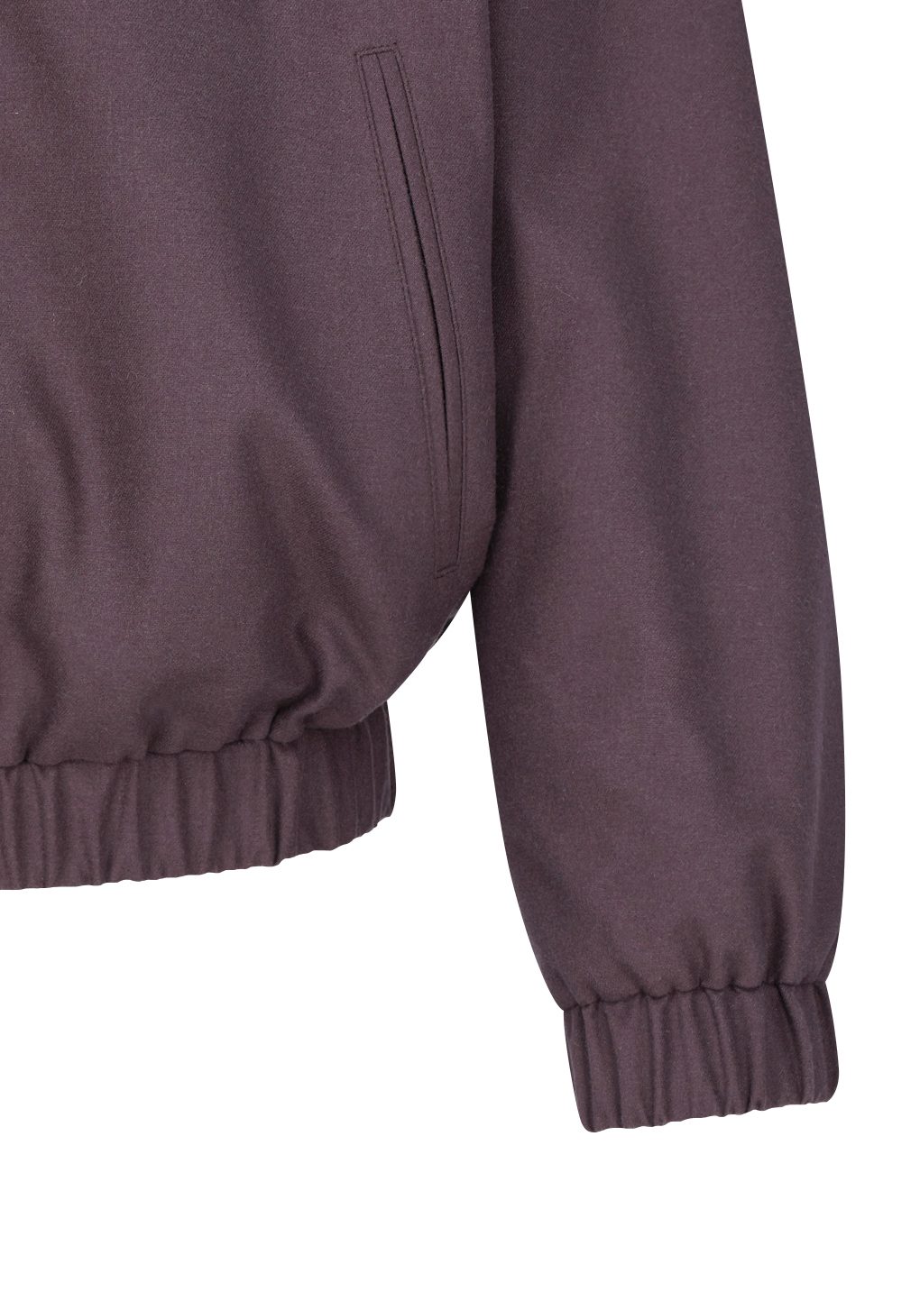 wool banding blouson, burgundy
