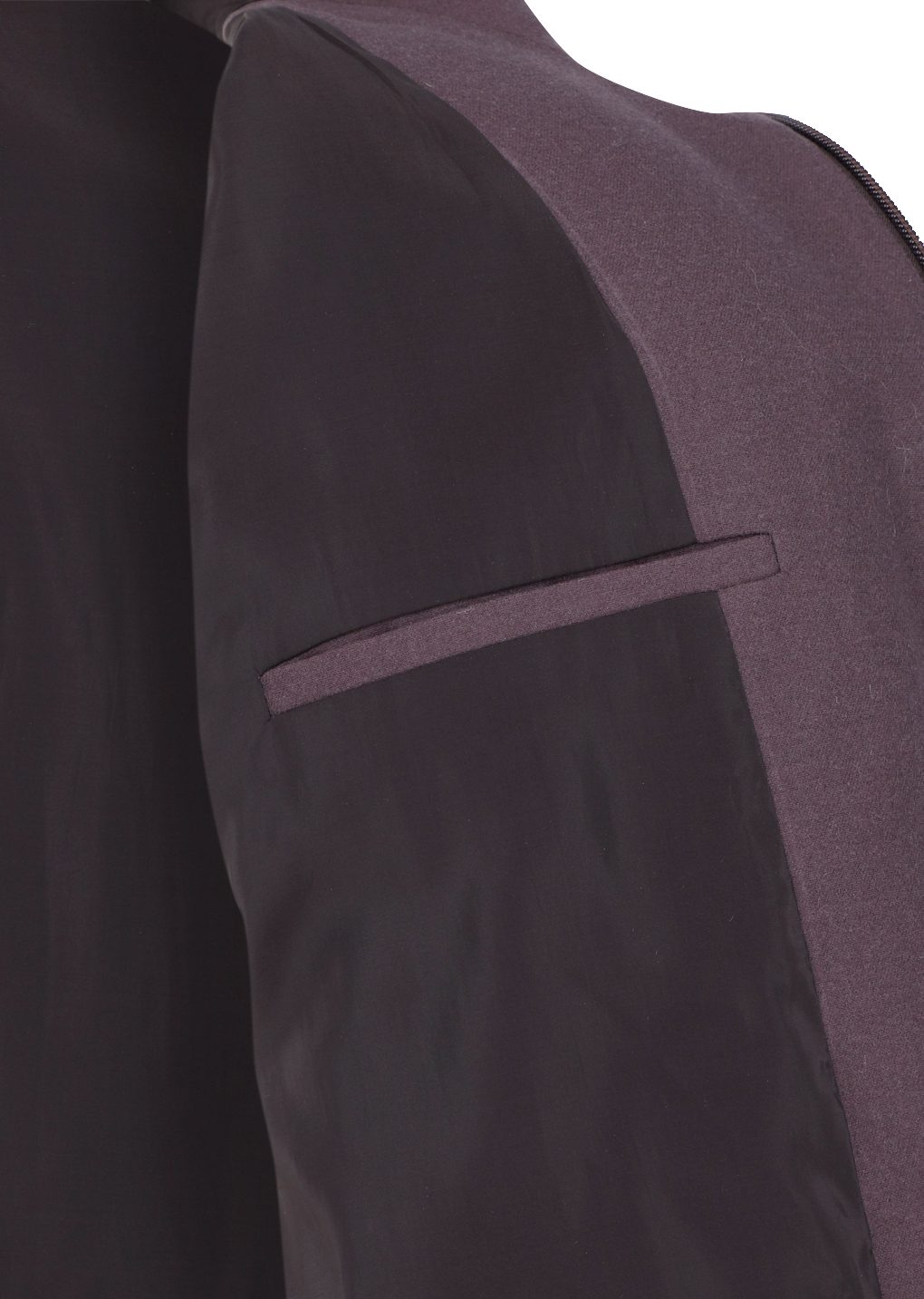 wool banding blouson, burgundy