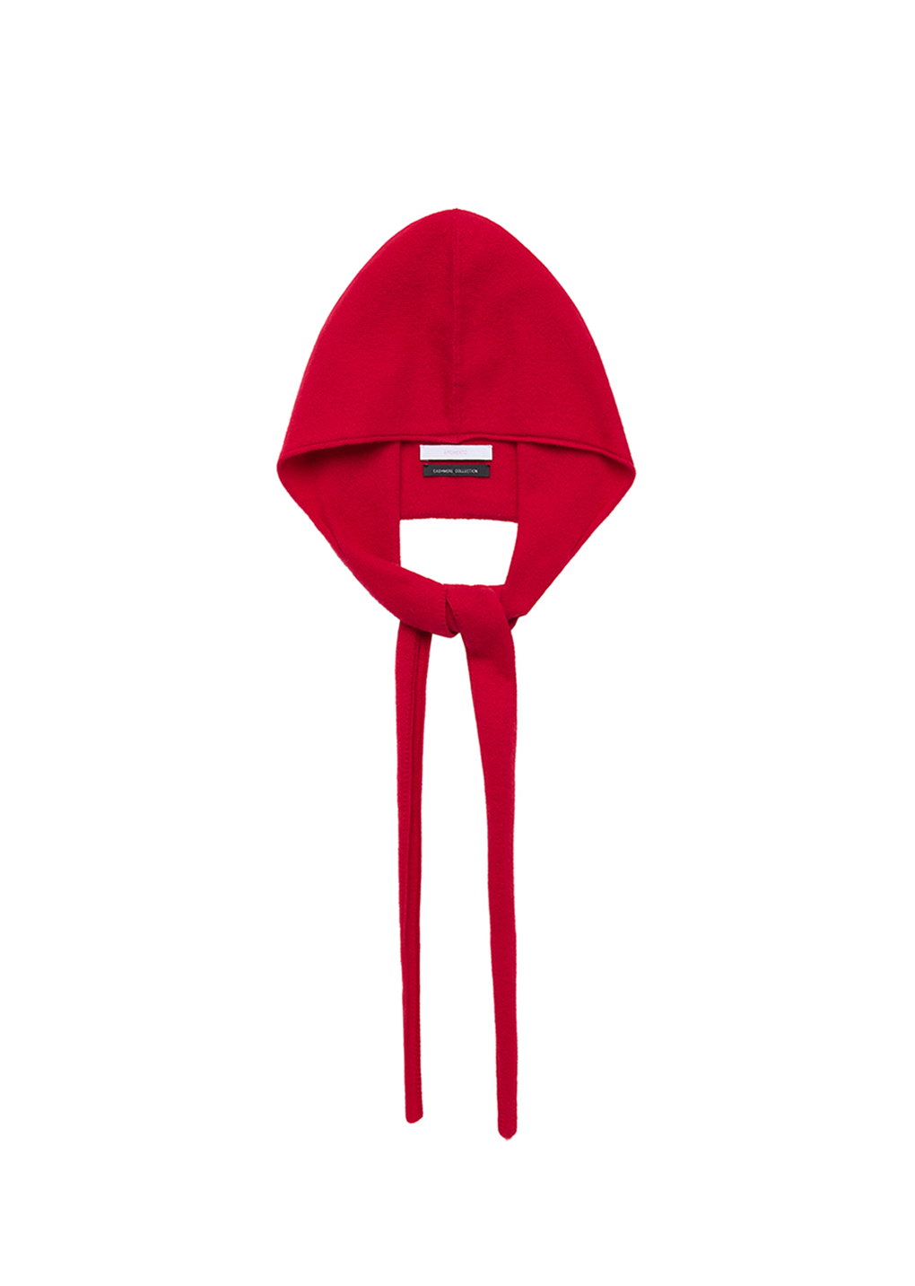 cashmere balaclava scarf, red
